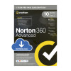 Norton 360 Advanced (No Insurance) - 200GB, 1 User, 10 Devices, 1-Year, Includes VPN & AntiScam, Enrollment Digital Key