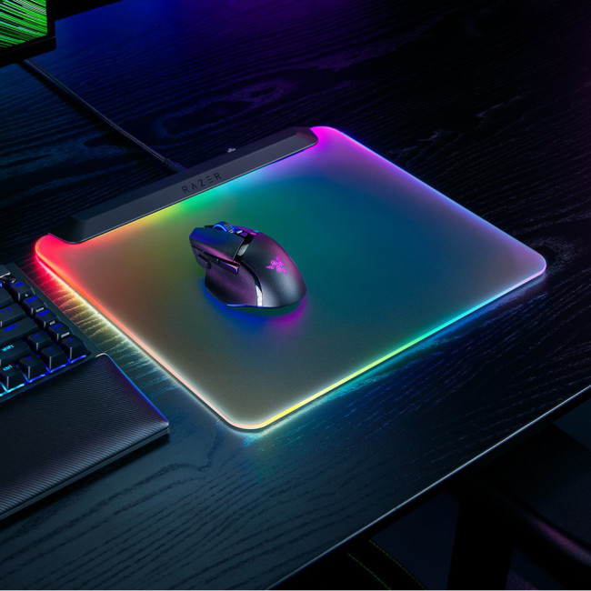 Razer Firefly V2 Pro Fully Illuminated RGB Gaming Mouse Mat Medium - Black