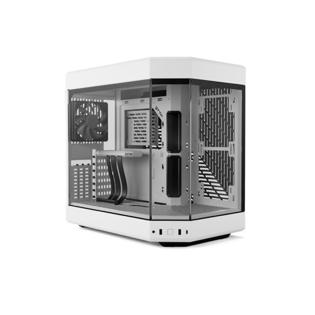 HYTE Y60 Mid Tower Panoramic Tempered Glass Gaming Case - White