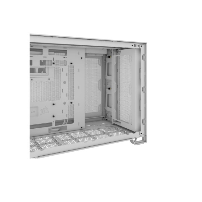 Corsair 2500D Airflow Tempered Glass Mid Tower Gaming PC Case - White