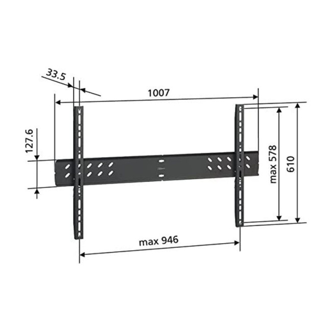 Vogel's PFW 5500 Super Flat Wall Mount for 50 to 70 inch Displays, Black