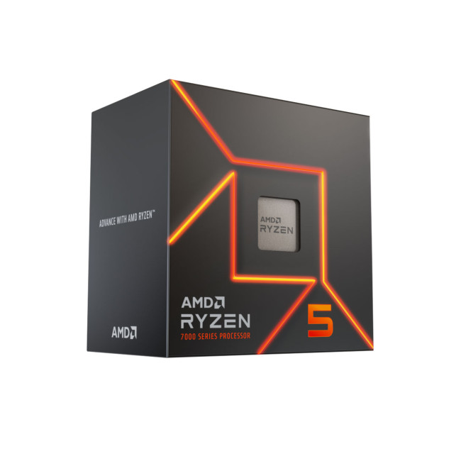 AMD Ryzen 5 7600 Socket AM5 Processor with Wraith Spire Active Fan Air Cooler