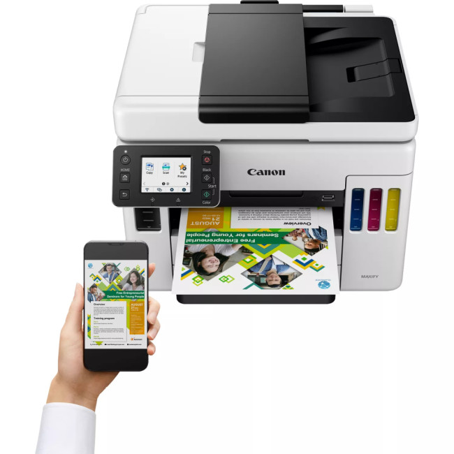 Refurbished Canon MAXIFY GX7050 A5 Colour Multifunction 600 x 1200 DPI Inkjet Printer - No Ink Included