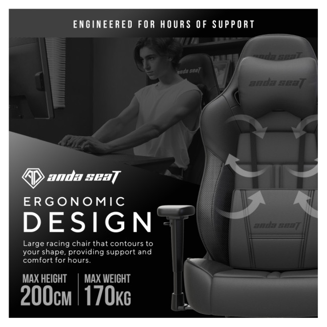 Anda Seat Dark Demon Dragon PC Gaming Chair Black