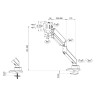 Neomounts DS70PLUS-450BL1 Monitor arm 17-49" - gas spring - Topfix