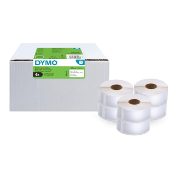Refurbished Dymo 2093093 10-Roll LW labels 99012 36 x 89mm White Paper Permanent Adhesive
