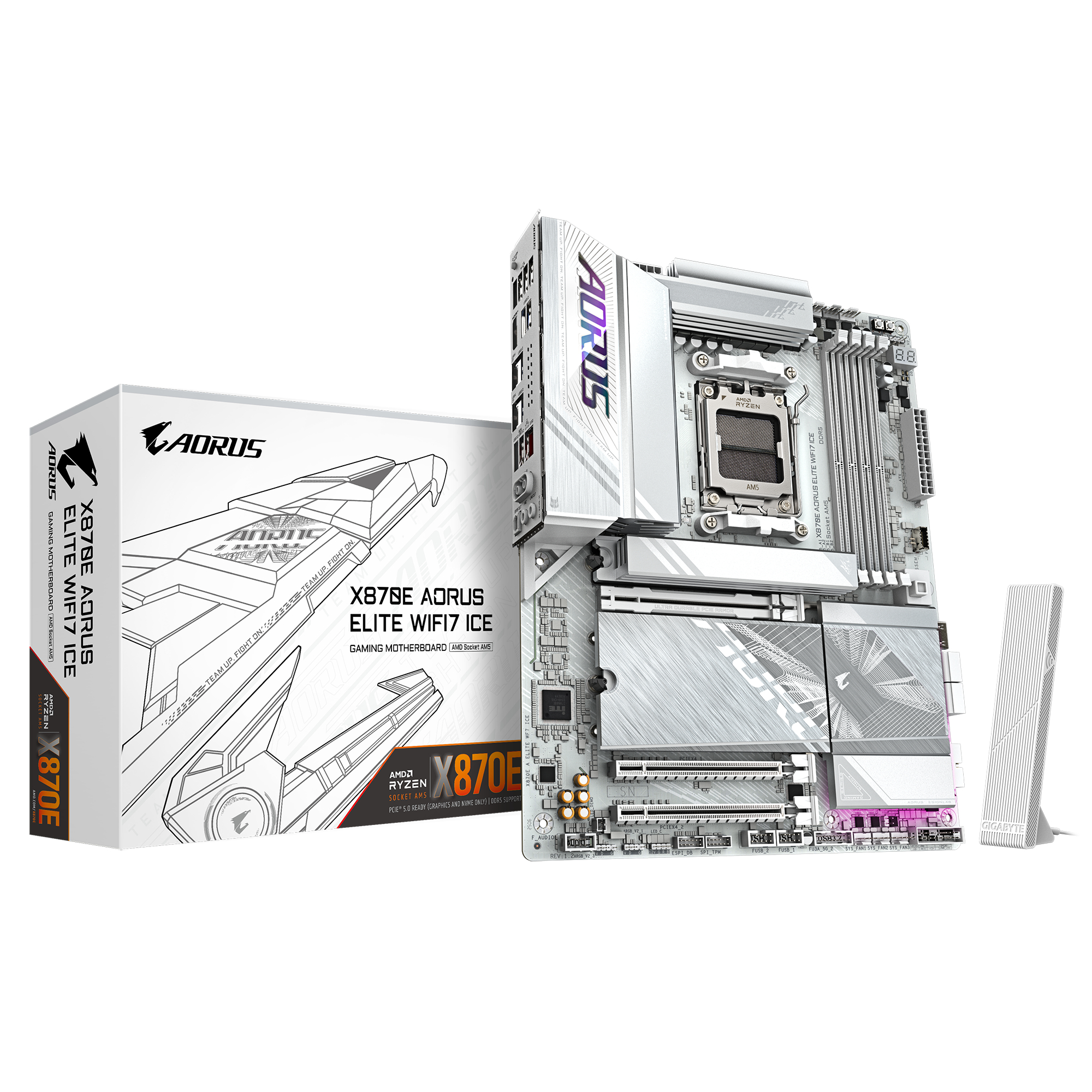 GIGABYTE X870E ELITE WIFI7 ICE AMD X870E ATX AM5 Motherboard