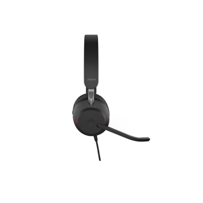 Refurbished Jabra Evolve2 40 USB Wired MS Mono Headset with Boom Microphone Black