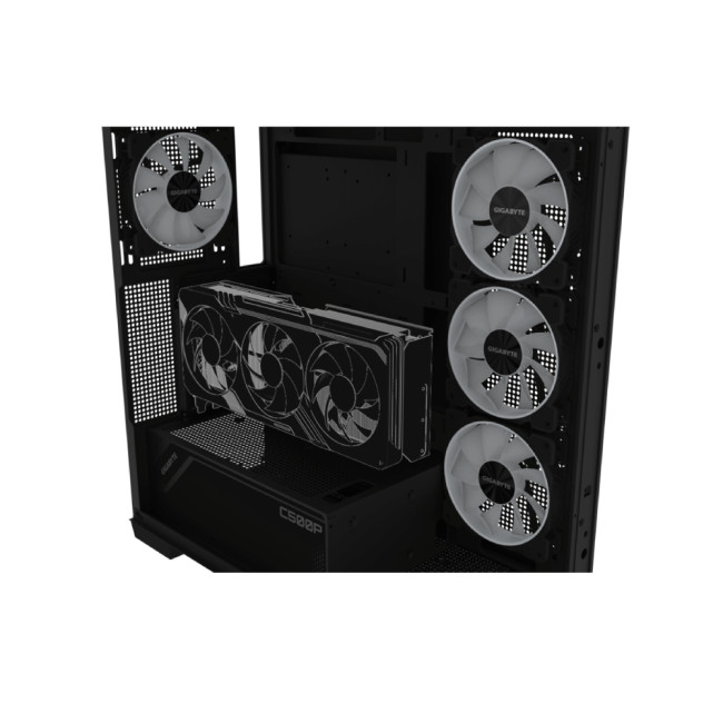 Gigabyte C500 Panoramic Stealth ATX Mid Tower Tempered Glass RGB PC Case