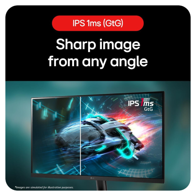 LG UltraGear 27GS60F-B 27" 1920 x 1080 Full HD IPS 180Hz G-Sync Gaming Monitor