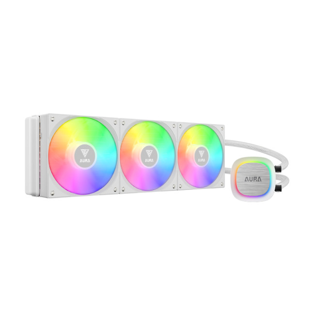 GAMDIAS AURA GL360 V2 White 360mm RGB All-in-One Liquid Cooler