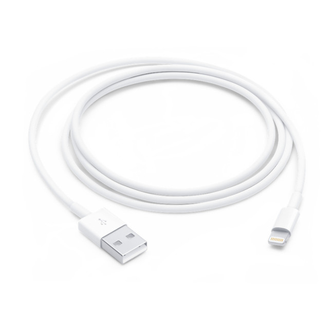 Apple MUQW3ZM/A Lightning to USB-A Cable 1m To Sync and Charge Smartphone White