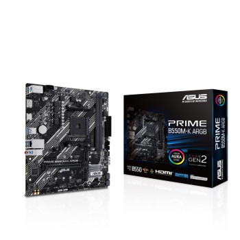 ASUS Prime B550M-K ARGB AMD B550 Micro-ATX Socket AM4 Motherboard