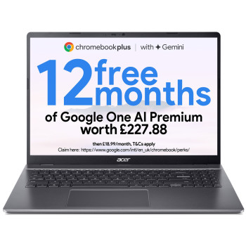Acer Chromebook Plus 516 CB516-1H-31WM Intel Core i3-1315U 8GB RAM 128GB UFS 16" WUXGA ChromeOS Laptop
