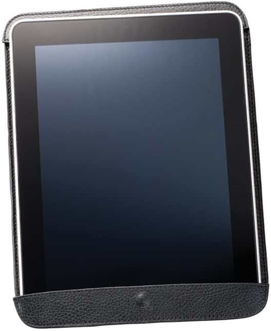 Trexta 15455 Cap for iPad Hand Strap Debossed Home Button Genuine Leather, Black