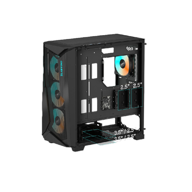 Gigabyte C301 Mini ITX/Micro ATX/ATX/E-ATX Mid Tower PC Case