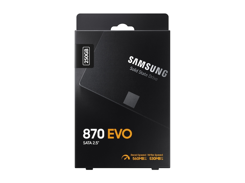 Samsung 870 EVO 250GB 2.5"  560 MB/s SATA 6 Gbps Serial ATA III Solid State Drive (SSD)