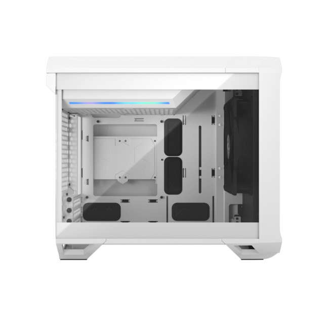 Fractal Design Torrent TG ITX Micro Tower RGB Tempered Glass Case - White