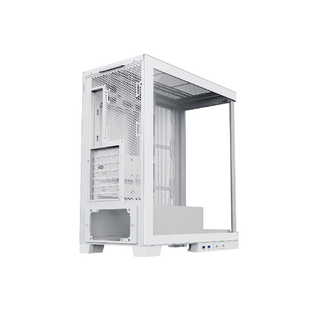 CiT Pro Diamond XR Tempered Glass Mid Tower Gaming PC Case - White