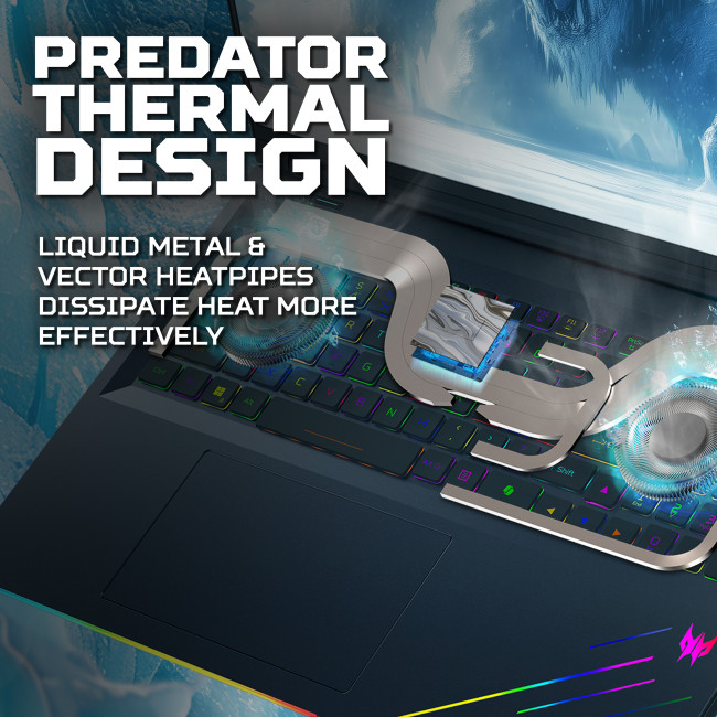 Acer Predator Helios 18 AI Intel Core Ultra 9 275HX 32GB RAM 1TB SSD RTX 5080 18" Windows 11 Home Gaming Laptop