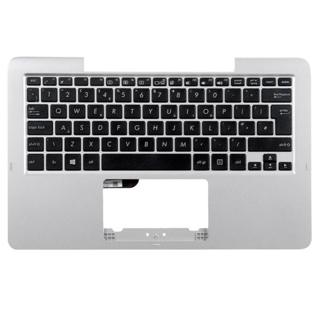 ASUS Upper Keyboard Cover and UK keyboard for X Series X555LD Without Touchpad, Silver - 90NB06I4-R31UK0