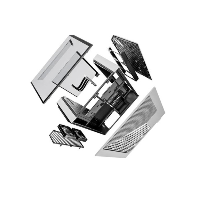 HYTE Y60 Mid Tower Panoramic Tempered Glass Gaming Case - Black and White