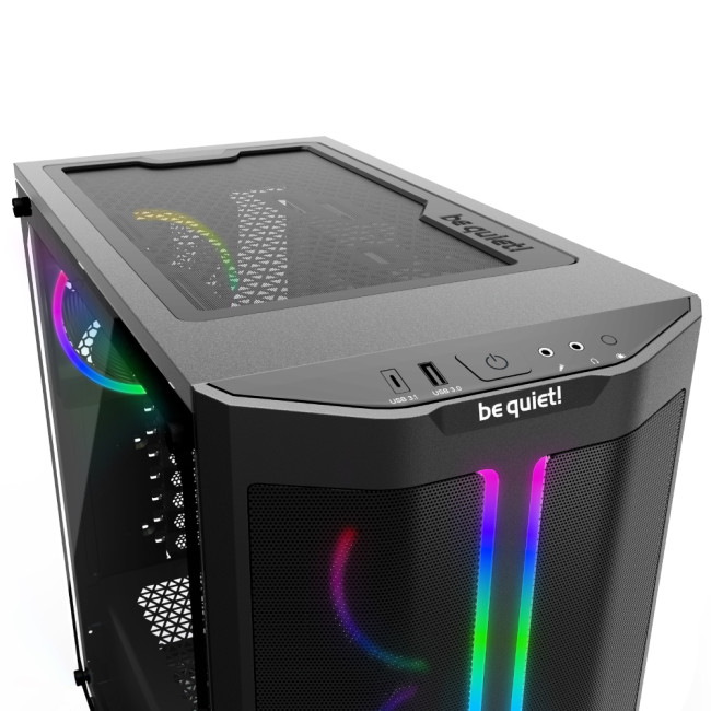 be quiet! Pure Base 500 FX Mid Tower Tempered Glass ARGB Gaming PC Case - Black