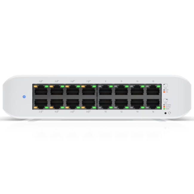 Ubiquiti USW LITE 16 POE Managed Network Switch - 16 Ports