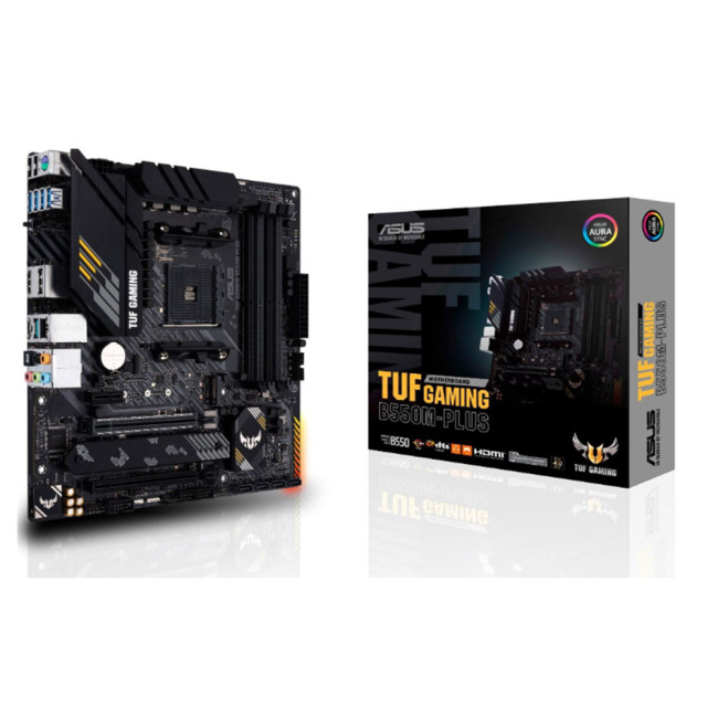 ASUS TUF Gaming B550M PLUS AMD B550 Socket AM4 Micro ATX Motherboard HDMI DisplayPort - 90MB14A0-M0EAY0