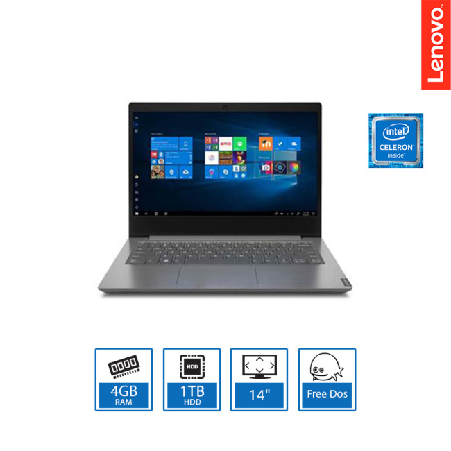 Lenovo V14 Laptop Intel Celeron N4020 4GB RAM 1TB HDD 14" No Windows Included - 82C2000YUK