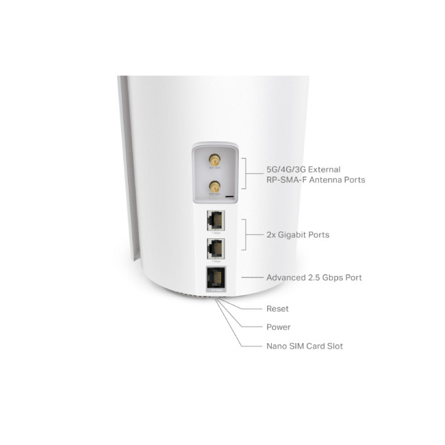 TP-Link Deco X50-5G Dual-band (2.4 GHz / 5 GHz) Wi-Fi 6 White 3 Internal