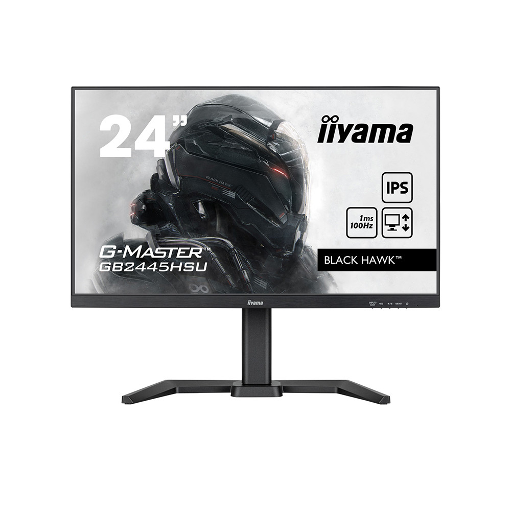 Iiyama Black Gb2445hsu-B124 Inch 1920 X 1080 Full Hd Ips 100 Hz Ms Flat Gaming Monitor Size 1