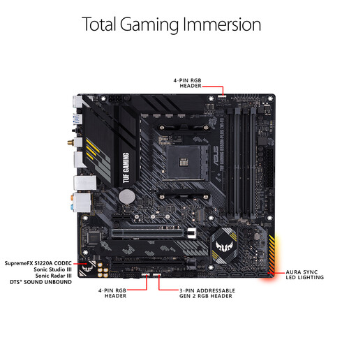 ASUS TUF GAMING B550-PLUS WIFI II DDR4 ATX Socket AM4 Motherboard
