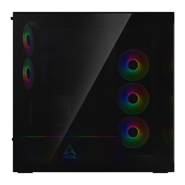 Arctic Xtender ARGB Tempered Glass w/ Vertical GPU Mount Mid Tower PC Case - Black