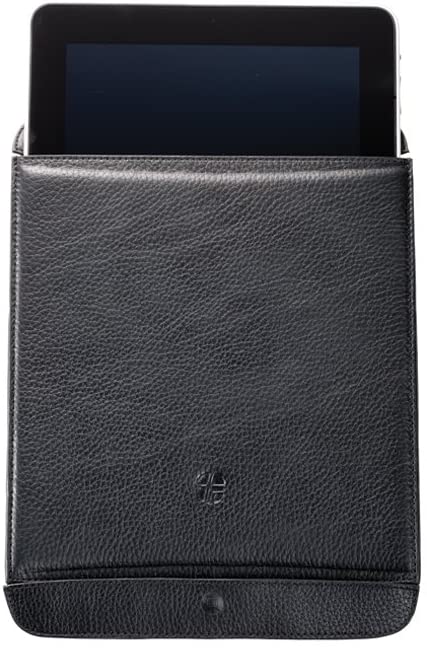 Trexta 15455 Cap for iPad Hand Strap Debossed Home Button Genuine Leather, Black