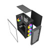 Vida Zephyr V2 Micro-ATX ARGB Tempered Glass Gaming PC Case - Black