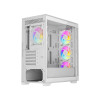 Vida Zephyr V2 Micro-ATX ARGB Tempered Glass Gaming PC Case - White