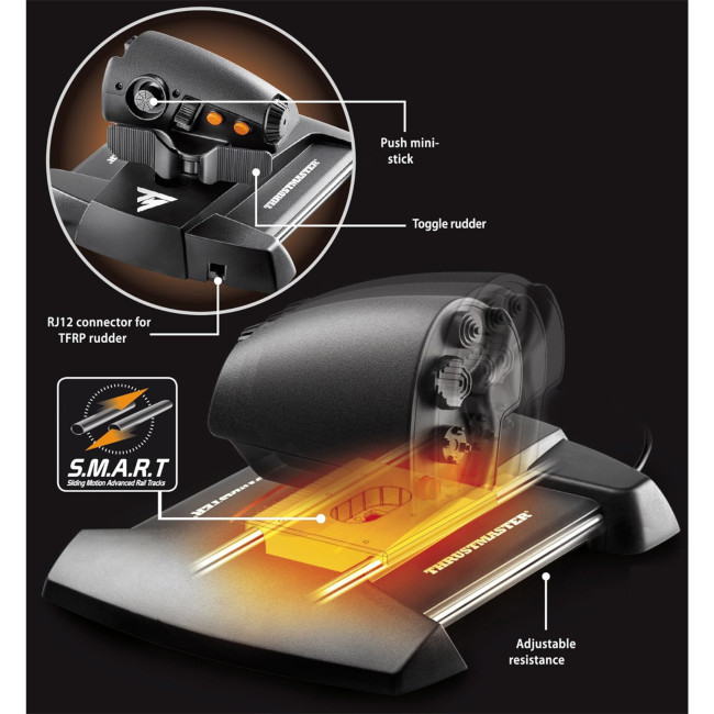 Thrustmaster T.16000M FCS Hotas Flight Stick and Throttle Stick PC