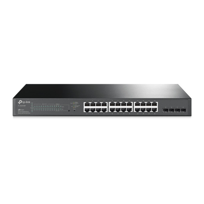 TP-LINK TL-SG2428P 56 Gbit/s Rack Mountable Managed 24 x Gigabit Ethernet RJ45+4 x SFP Ports Network Switch