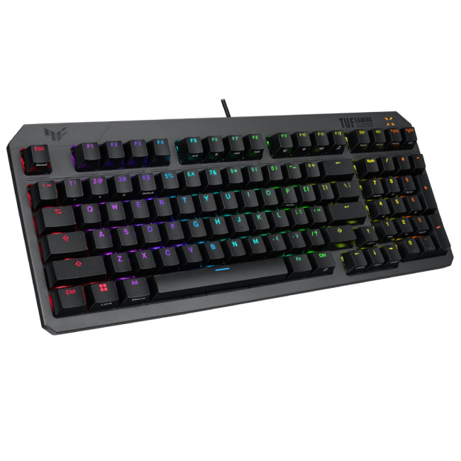 ASUS TUF GAMING K3 Gen II Optical-Mechanical Compact Gaming Keyboard, 97-Key Layout, Dampening Foam, IP57, RGB Lighting