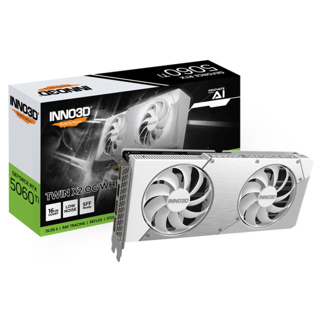 Inno3D Geforce RTX 5060Ti TWIN X2 16GB OC Graphics Card -White