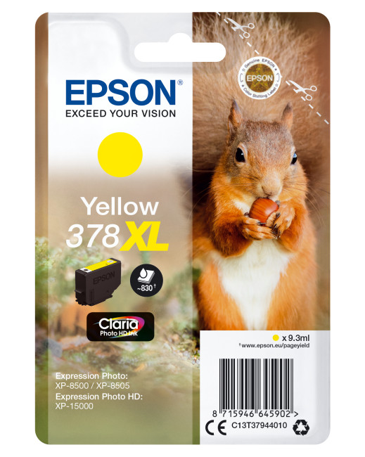 Epson C13T37944010 (378XL) Ink cartridge yellow 830 pages 9ml