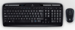 Logitech MK330 Wireless QWERTY UK English Layout Keyboard & Mouse Combo - Black
