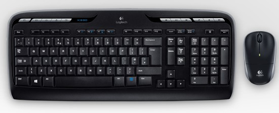 Logitech MK330 Wireless QWERTY UK English Layout Keyboard & Mouse Combo - Black