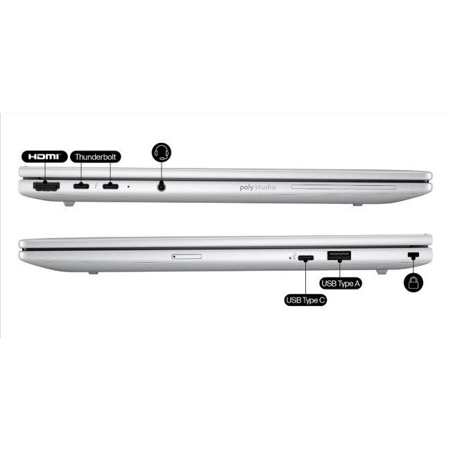 HP EliteBook 8 G1i 14 Notebook Wolf Pro Security Edition Intel Core Ultra 7 255U 16GB RAM 512GB SSD 14" WUXGA Windows 11 Pro Business Laptop