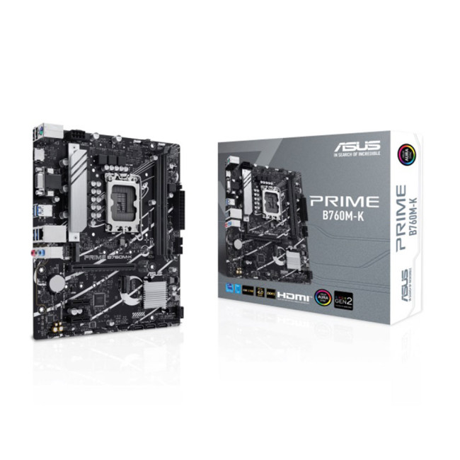 ASUS PRIME B760M-K Intel B760 LGA 1700 micro ATX Motherboard PCIe 4.0 - 90MB1FI0-M1EAY0