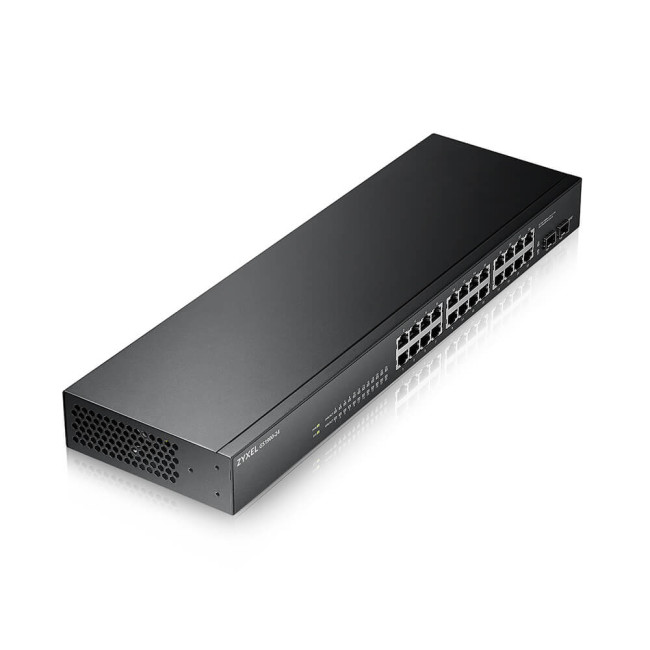 Zyxel GS1900-24-GB0102F 52 Gbit/s Rack Mountable Managed 24 x Gigabit Ethernet RJ45+SFP Ports Network Switch
