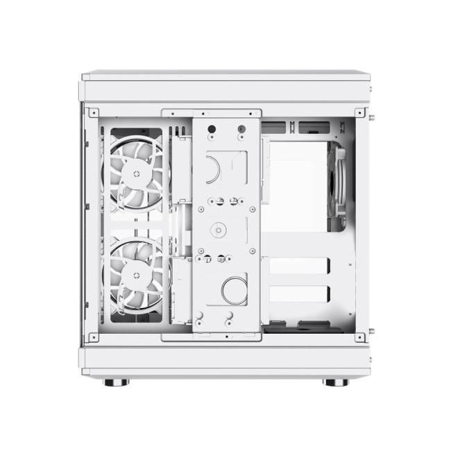 GameMax Hype ATX RGB Tempered Glass Mid Tower Gaming PC Case - White