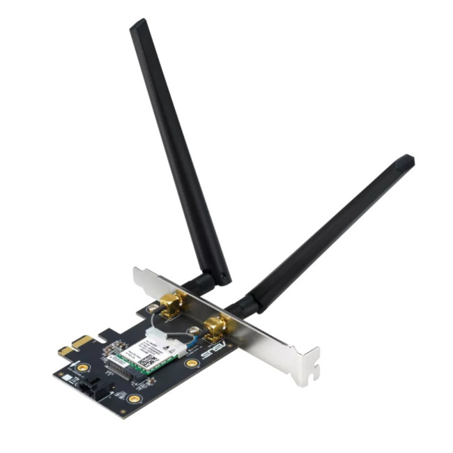 ASUS PCE-BE6500 WiFi 7 PCI-E 2 External Antennas WPA3 WiFi Adapter