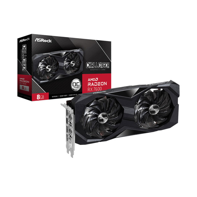 Asrock Challenger AMD Radeon RX 7600 8 GB GDDR6 PCI Express x8 4.0 Graphic Card